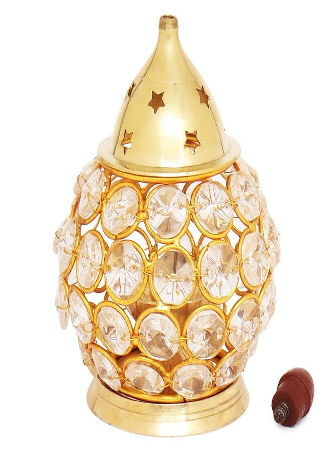 Hashcart Decorative Crystal Brass Akhand Diya - Image 3